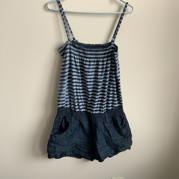 Blue Spice Pants - Cute women’s Romper Size Large